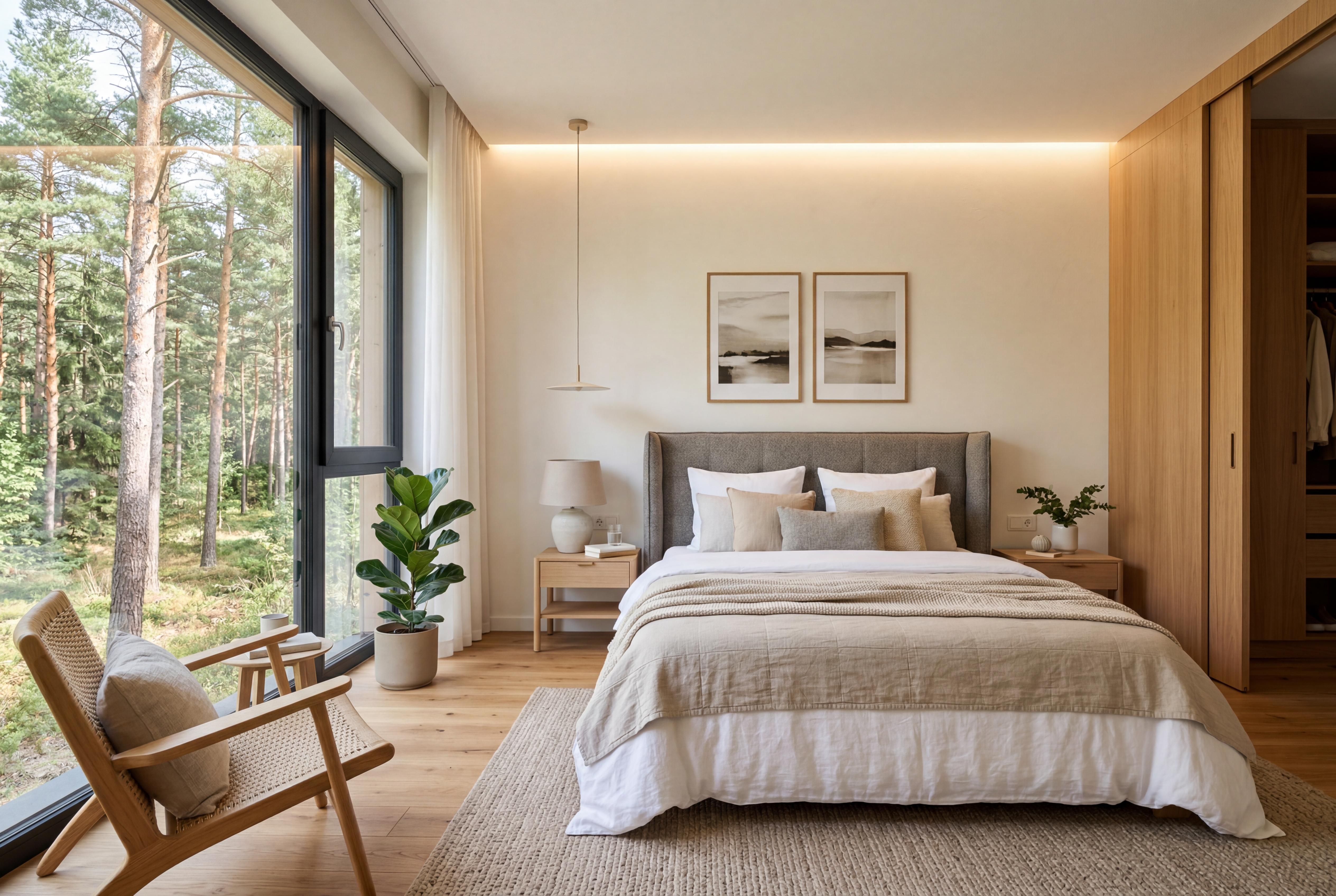 Wnętrze — sypialnia główna